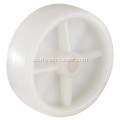 Ruedita industrial de 1 1/2 'para servicio ligero giratoria PP blanca